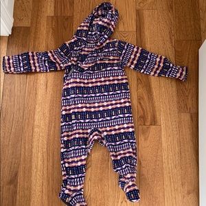Baby Patagonia fleece snowsuit